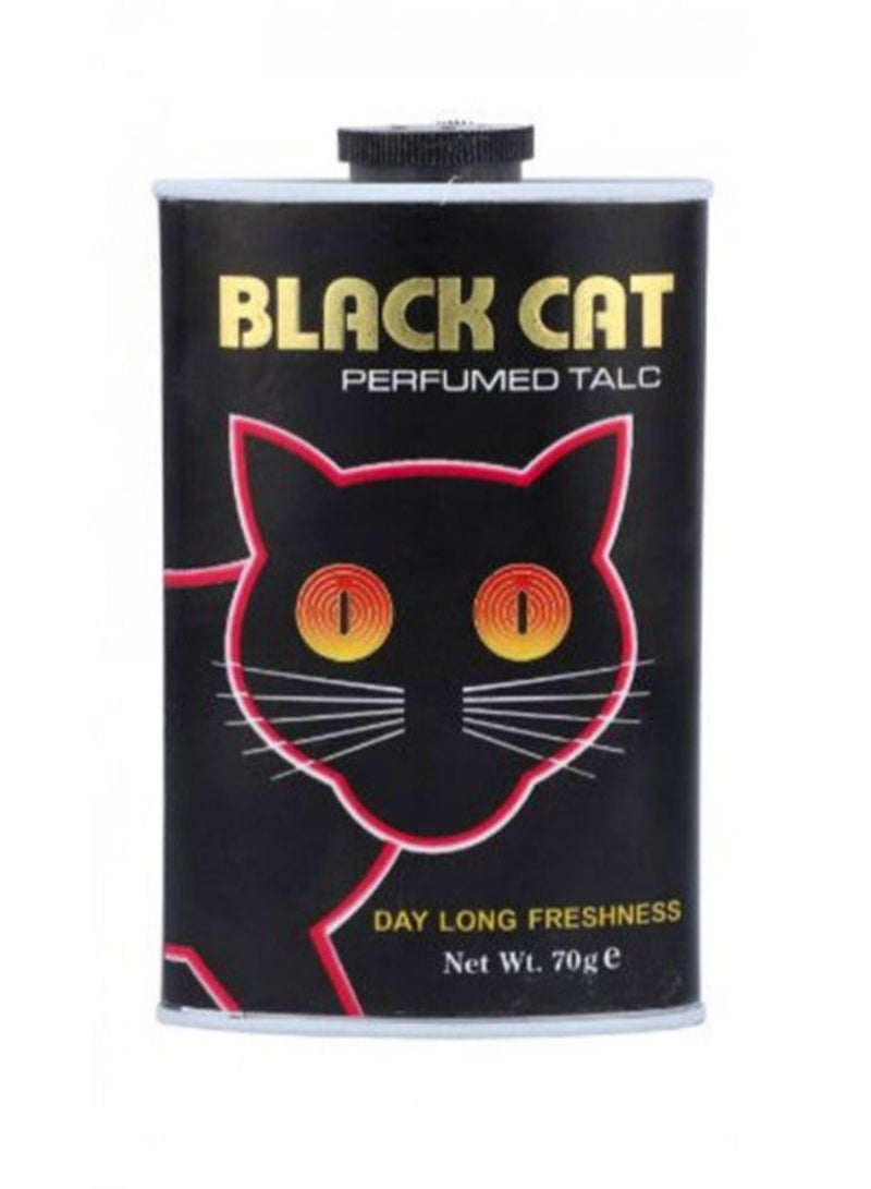 Black Cat Perfumed Talc 70g With Day Long Freshness