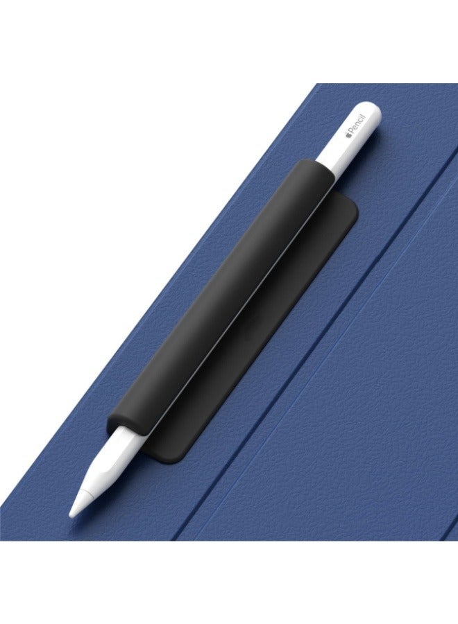 Black Pencil Holder Compatible with Apple Pencil (1st & 2nd Generation) Universal for Gel Pens - Image 1