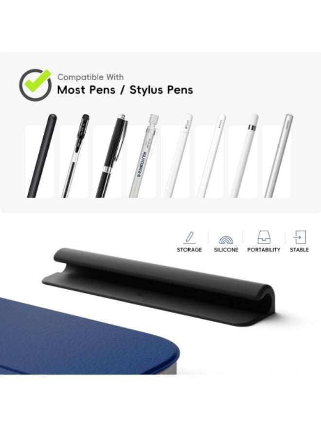Black Pencil Holder Compatible with Apple Pencil (1st & 2nd Generation) Universal for Gel Pens - Image 2