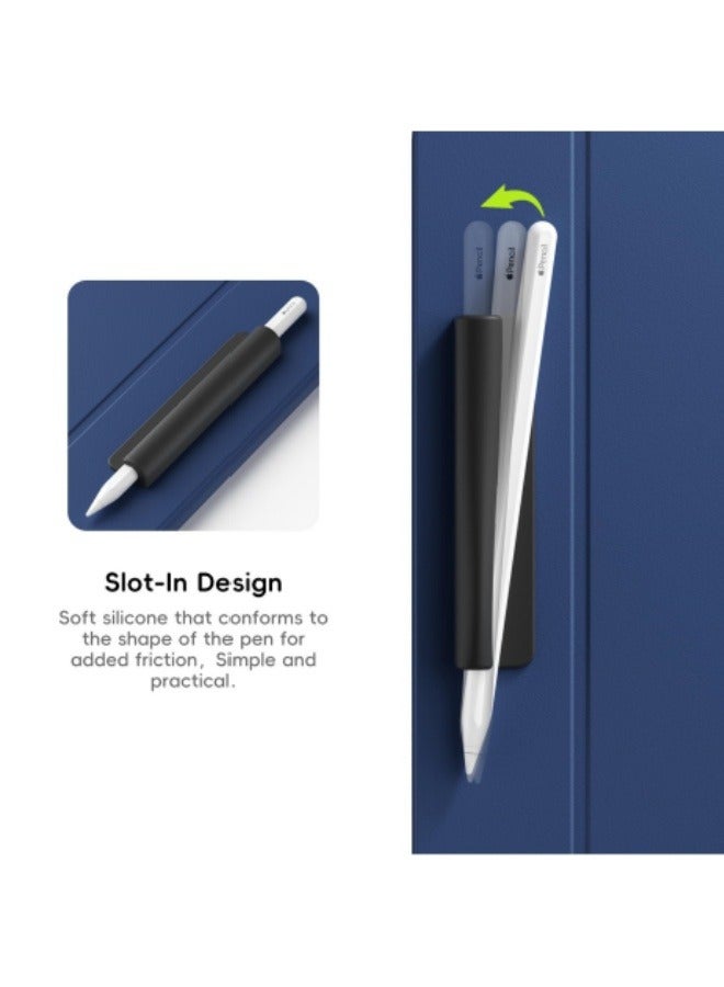 Black Pencil Holder Compatible with Apple Pencil (1st & 2nd Generation) Universal for Gel Pens - Image 3