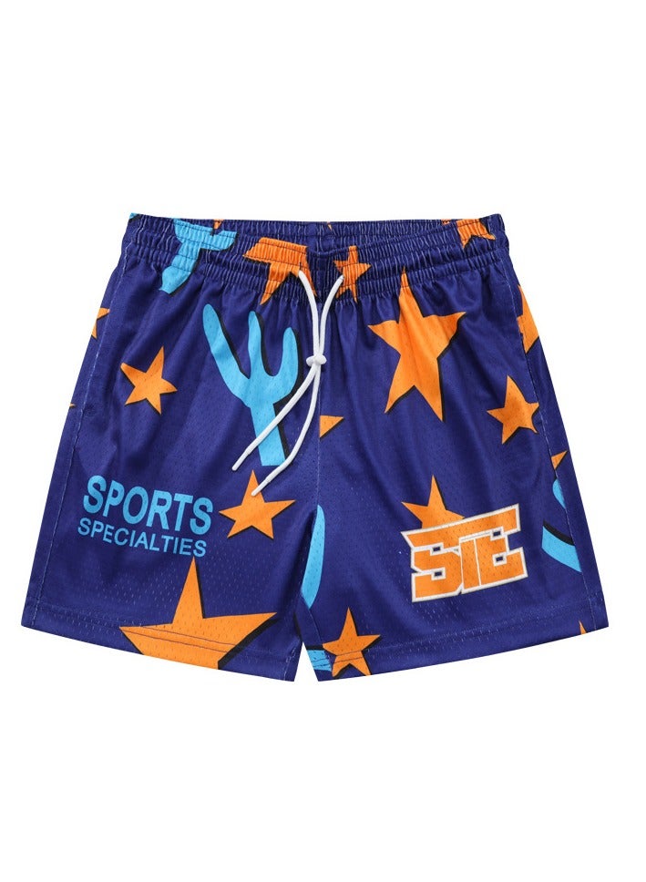 KUYING New Tie Dye Casual Sports Three Part Shorts 