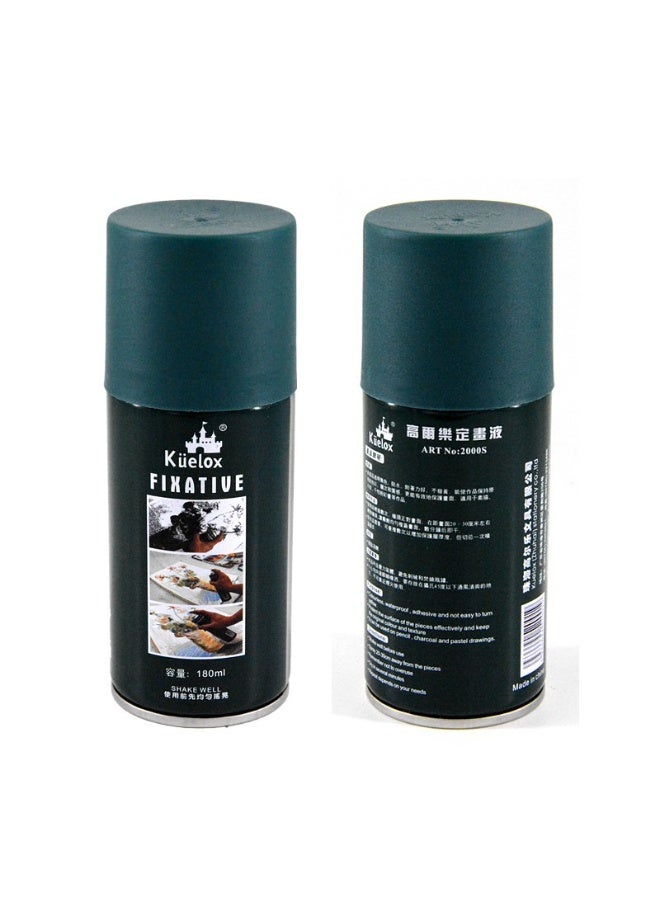 Kuelox Fixative Spray for Pastel, Charcoal & Pencil Drawings, Waterproof, 180ml - Green - Image 2