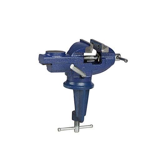 Sourcemall 360° Rotating Bench Vise, 2.5'' Cast Iron Table Vise Clamp for Woodworking, Hobby, DIY Craft (Clamping Range: 0-2.5inch) - Image 1