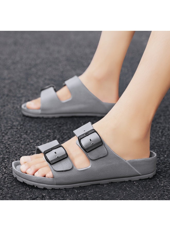 NIBEMINENT Casual Fashionable Men's Slippers Summer Home Use One-Piece Cool Slippers Men's Classic Moccasins  - Image 2