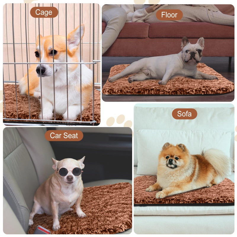 Drydiet 4 Pack Self Warming Cat Pads Self Heating Cat Mat Washable Homeless Dogs Thermal Pads Kennel Pad Reflects Body Heat Warm Crate Bed Mat for Indoor Outdoor Pet(Brown,16 x 20 Inch) - Image 5