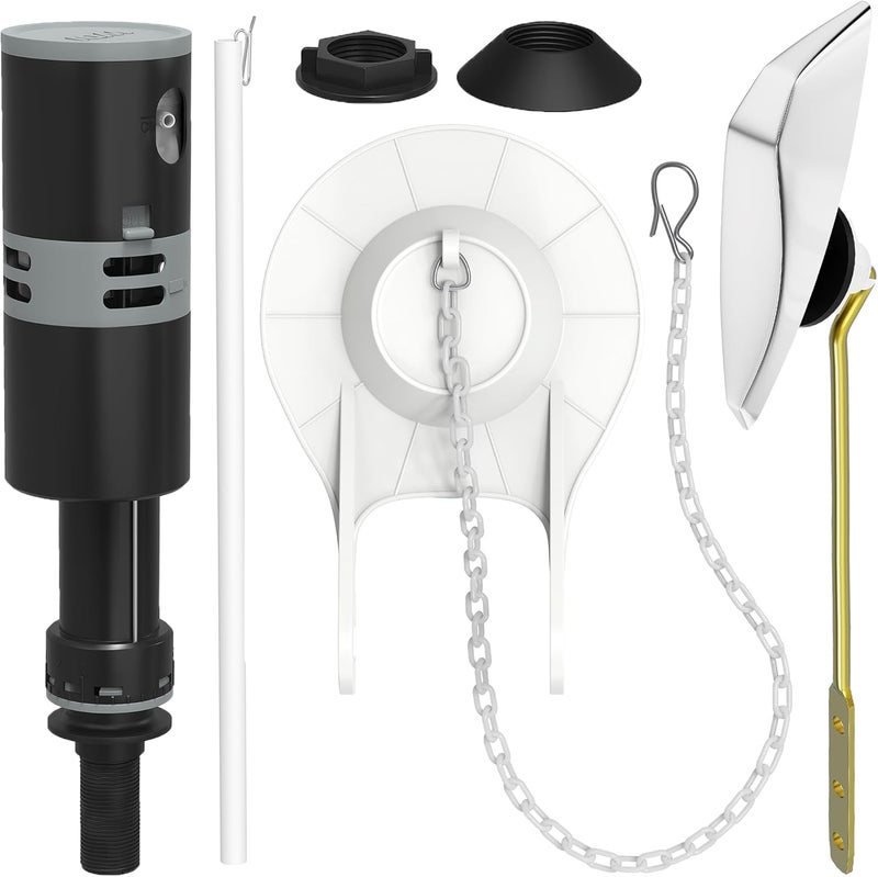 RAVINE Toilet Repair Kit Inside Tank - High Performance Toilet Tank Replacement Parts with Fill Valve, Front Mount Toilet Flush Handle Replacement, 2-Inch Toilet Flapper Replacement - Suitable for Most Tanks - Image 1