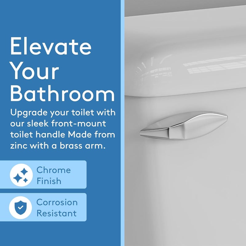 RAVINE Toilet Repair Kit Inside Tank - High Performance Toilet Tank Replacement Parts with Fill Valve, Front Mount Toilet Flush Handle Replacement, 2-Inch Toilet Flapper Replacement - Suitable for Most Tanks - Image 5