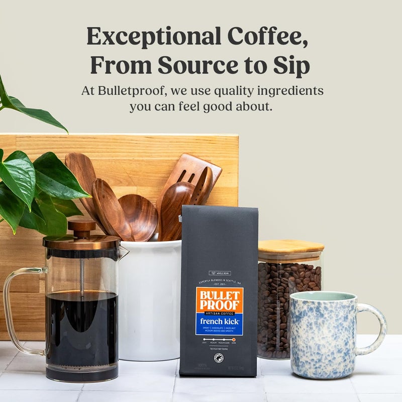 Bulletproof French Kick Dark Roast Whole Bean Coffee, 12 Ounces, Clean Coffee Tested for Toxins, Packaging May Vary - Image 4