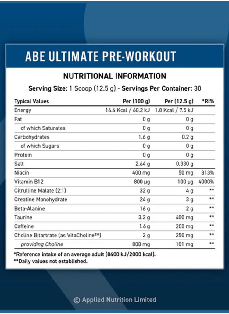 Applied Nutrition ABE Pre Workout - Twirler Ice Cream - (30 serving)  - Image 2