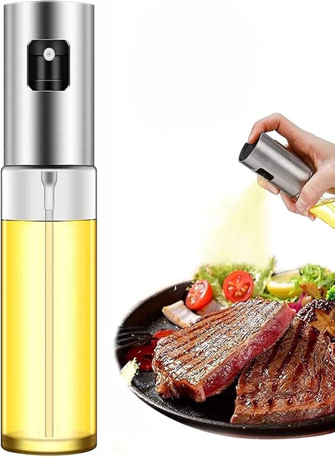 Brajin Oil Sprayer for Cooking, 100ml Oil Spray Bottle Versatile Glass for Cooking, Baking, Roasting, Grilling.