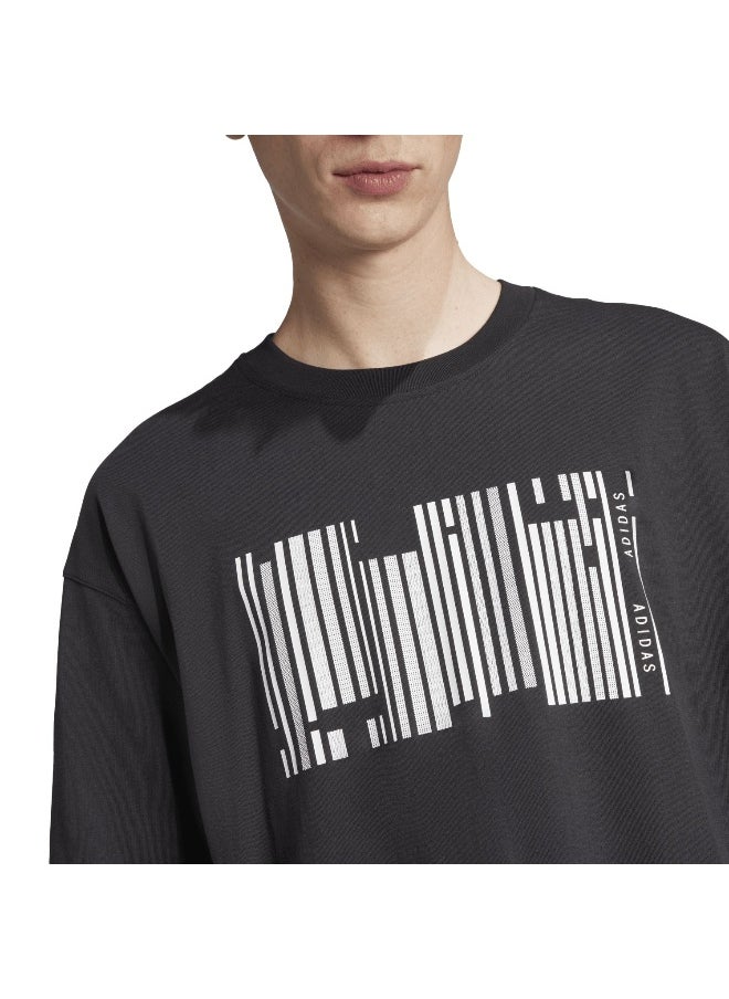 Adidas Adidas U Hot Gfx T Black Training T-Shirts For Unisex Xs  - Image 5