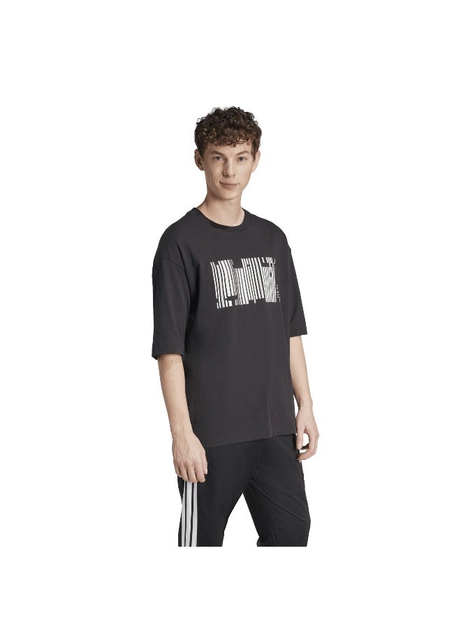 Adidas Adidas U Hot Gfx T Black Training T-Shirts For Unisex Xs  - Image 4
