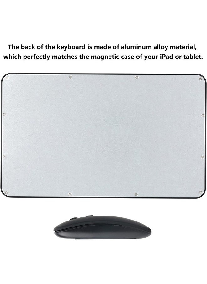 Topleo - Rechargeable Bluetooth Keyboard and Mouse Combo Ultra-Slim Portable Compact Wireless Mouse Keyboard Set for Android Windows Tablet Cell Phone iPhone iPad Pro Air Mini, iPad OS/iOS 13 and above (Black) - Image 1