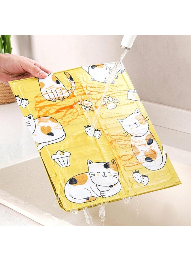 Arabest Splash Baffle Guard Heat Resistant Aluminum Foil Easy Clean Adjustable Width Cartoon for Kitchen Stove Home Cooking for Keeps Kitchen Clean - Image 5