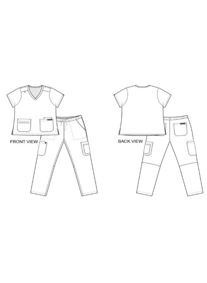 MONARCH UNIFORMS أطقم سكراب في أطوال عادية وصغيرة، سكراب مرن للنساء، مجموعة من قميص سكراب وسروال سكراب، زيتوني، L - Image 5