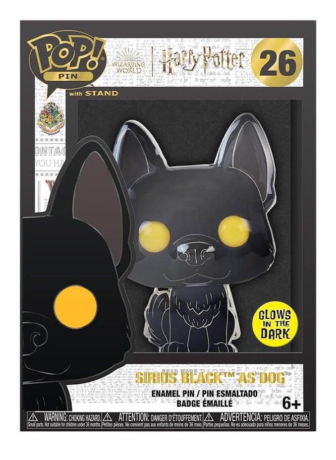 Funko Pop! Pin with Stand Wizarding World: Harry Potter - Sirius Black as a Dog (Padfoot) (Glow In The Dark) #26