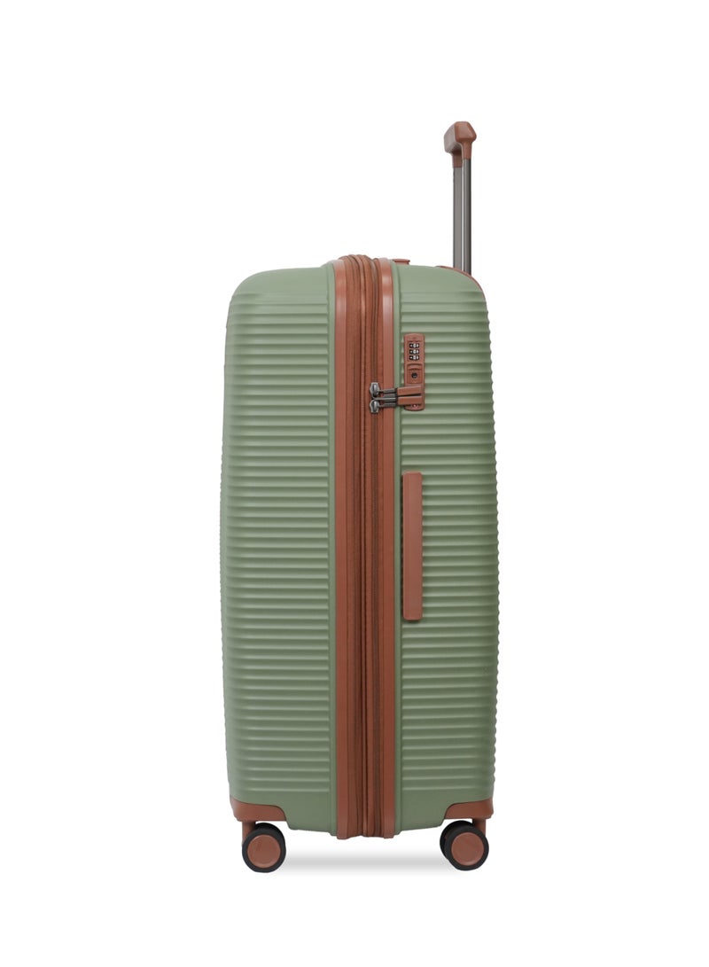 President PP  3-piece luggage set High-quality Travel bag ( S,M,L) spinner wheels, Model -97980 ( OLIVE ) - Image 2