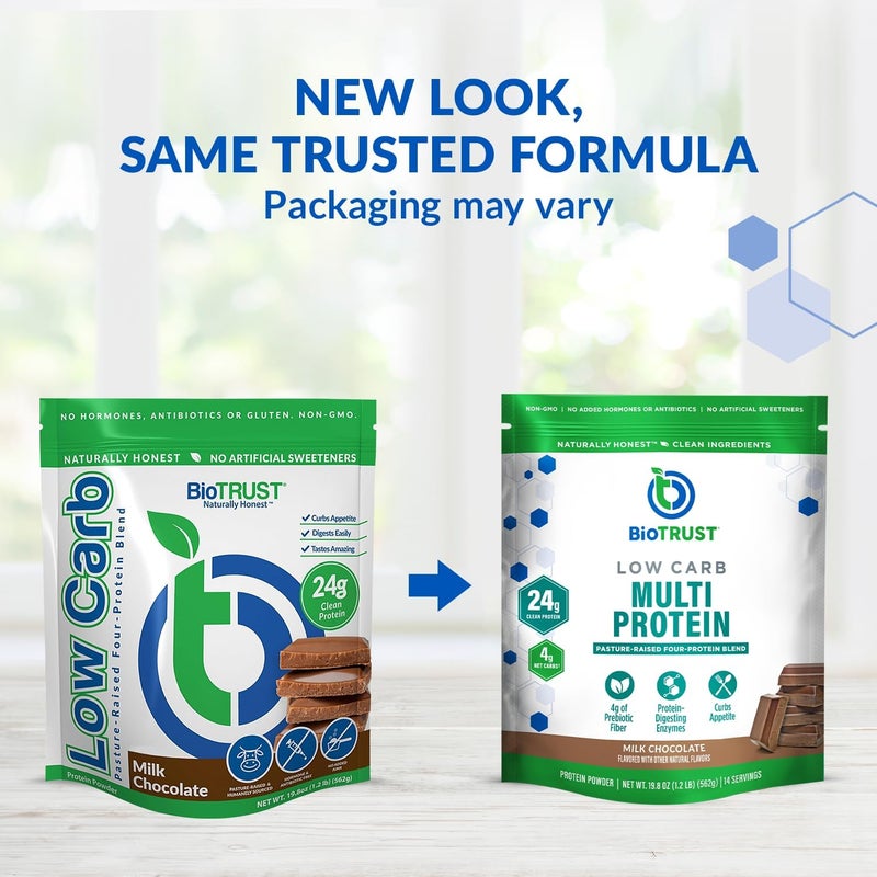 BioTrust Low Carb Protein Powder  Delicious Whey  Casein Blend from GrassFed Hormone Free Cows  Non GMO Gluten Free Chocolate - Image 2