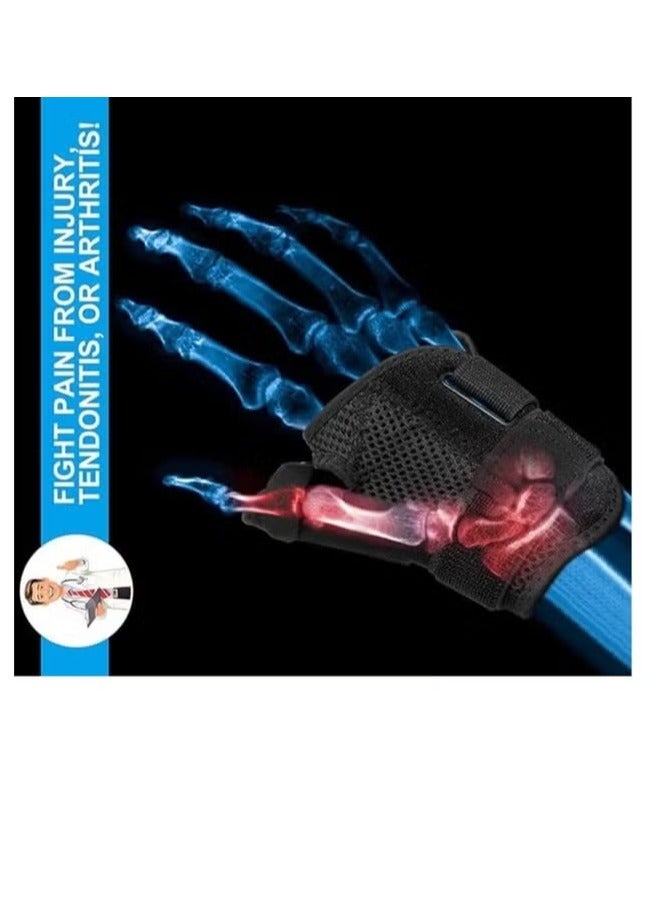 جبيرة الإبهام مع دعامة دعم المعصم - دعامة الإبهام لتخفيف آلام متلازمة النفق الرسغي أو التهاب الأوتار، دعامة المعصم تناسب اليدين اليمنى واليسرى - Image 2