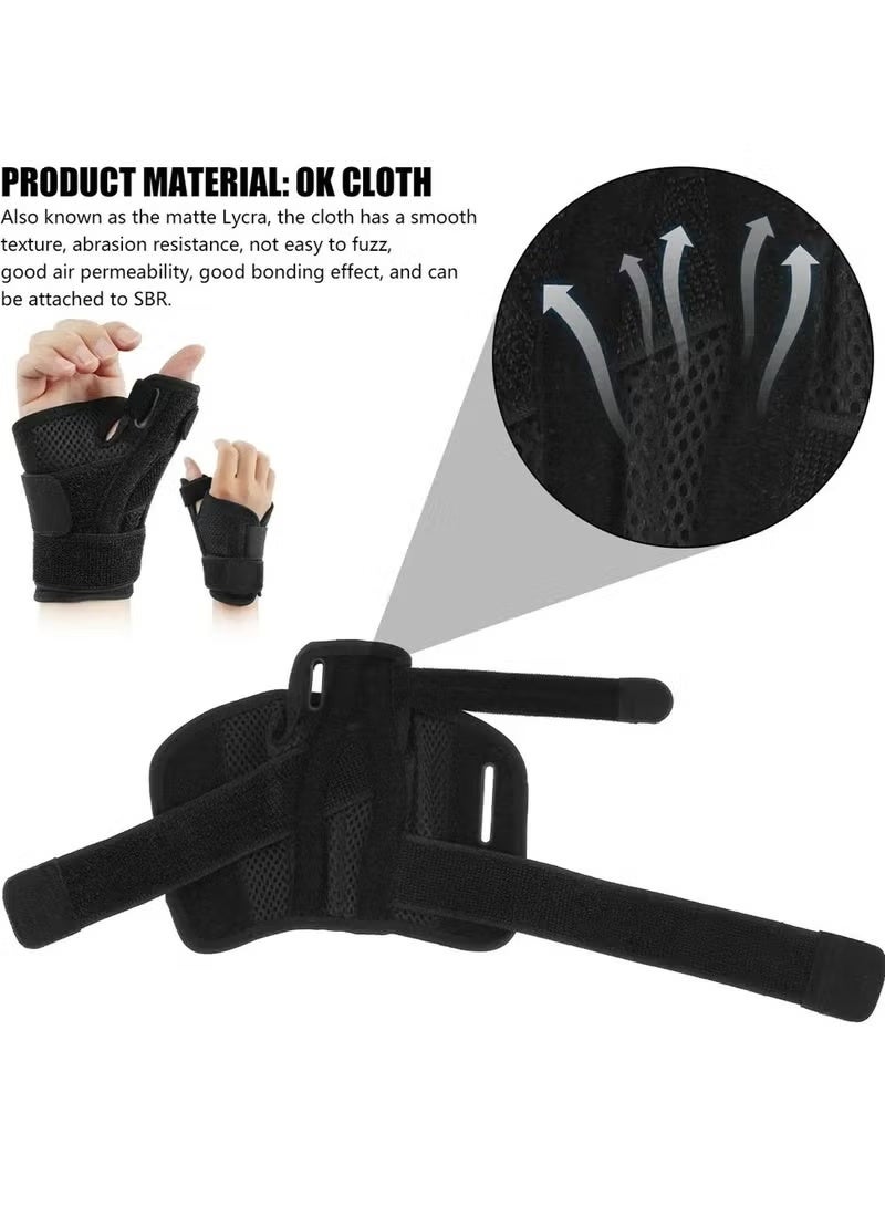 جبيرة الإبهام مع دعامة دعم المعصم - دعامة الإبهام لتخفيف آلام متلازمة النفق الرسغي أو التهاب الأوتار، دعامة المعصم تناسب اليدين اليمنى واليسرى - Image 4