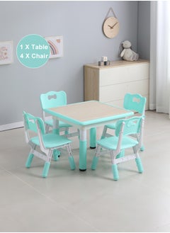 Mint Green(1-Square Table/4-Chair)