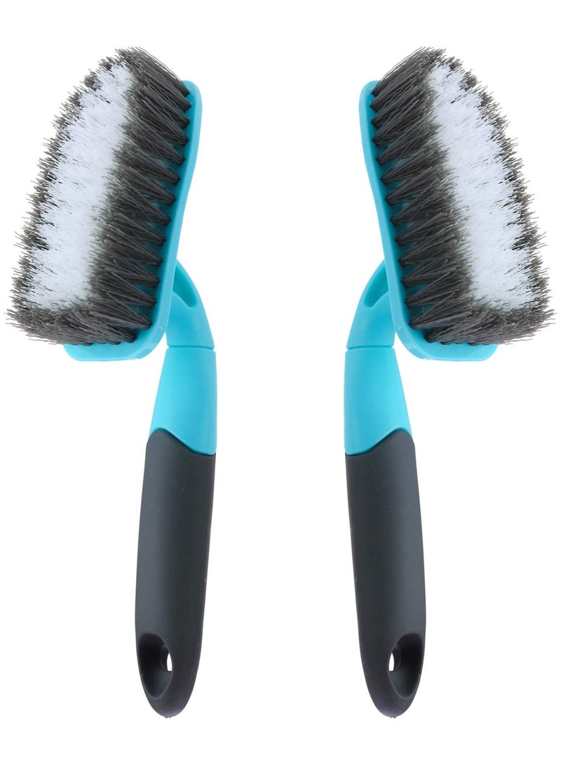 Cobest Scrubbing Brush with Ergonomic Handle and Durable Bristles, Bathroom, Bath, Tile, Floor, Kitchen Cleaning Brush（2 Pack） - Image 1