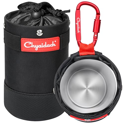 Chyaidach Drawstring Tool Pouch with Belt Clip, Steel Liner & Carabiner, Clip-On Nail, Screw & Bolt Tool Bag – Fits All Belts, Backpack & Bag – Ideal for Carpenter, Electrician, Contractor - Image 1