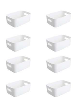 Plastic Storage Bins Multiuse Desk Cabinet Organizer with Built in Handle, Set of 8 - pzsku/Z74413402E65993D122AFZ/45/_/1733198877/37c5010d-042c-4b88-941d-aafc9cde6399