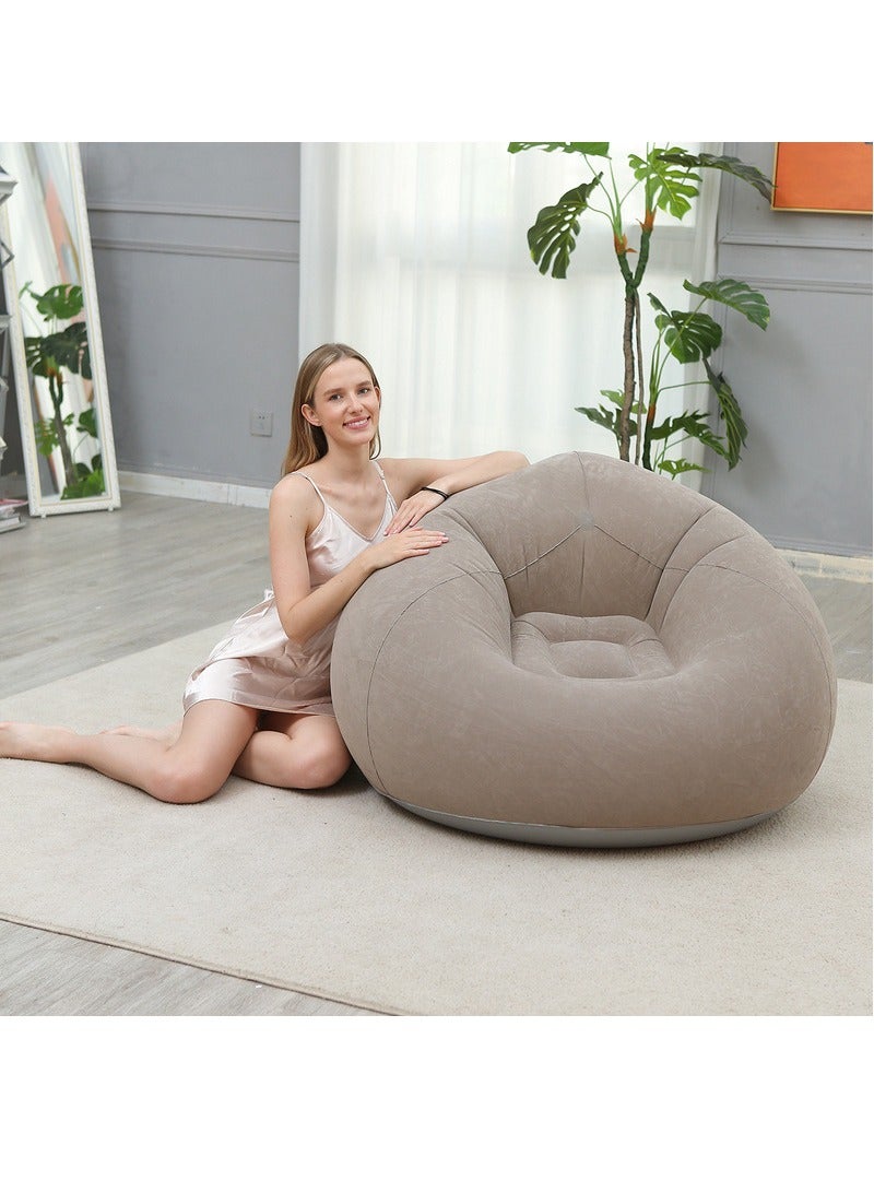 M MIAOYAN Inflatable Lazy Sofa Chair – Portable Flocked Air Lounge Chair for Camping, Home & Office - Image 2