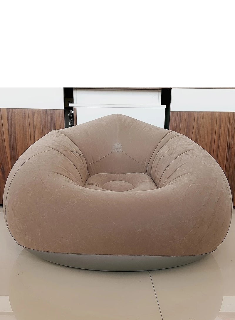 M MIAOYAN Inflatable Lazy Sofa Chair – Portable Flocked Air Lounge Chair for Camping, Home & Office - Image 5