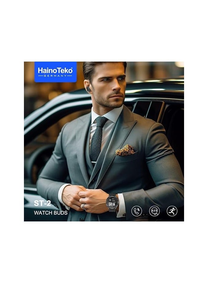 Haino Teko DOOMAX Haino Teko Germany ST2 Smartwatch Buds with AMOLED Display Smartwatch + Earbuds - Original - Image 3