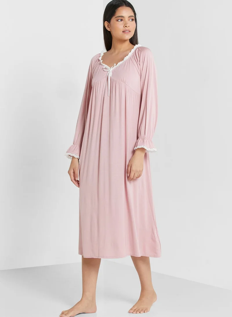 ELLA Lace Trim Nightdress