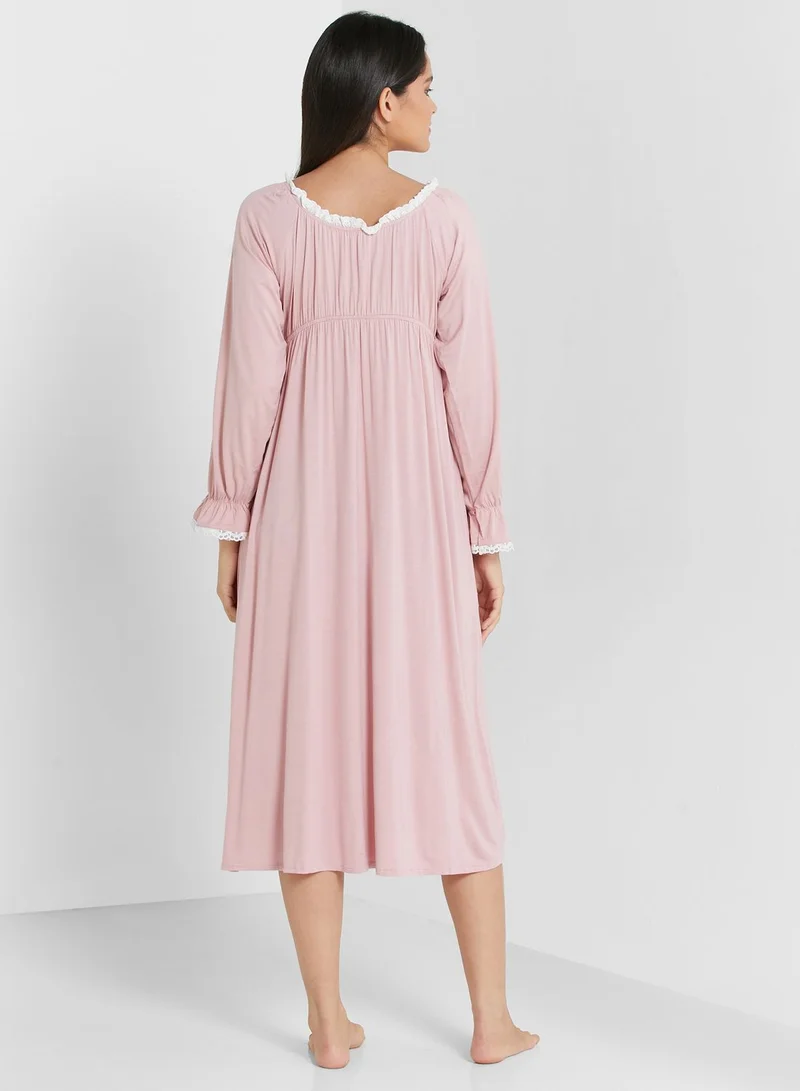ELLA Lace Trim Nightdress