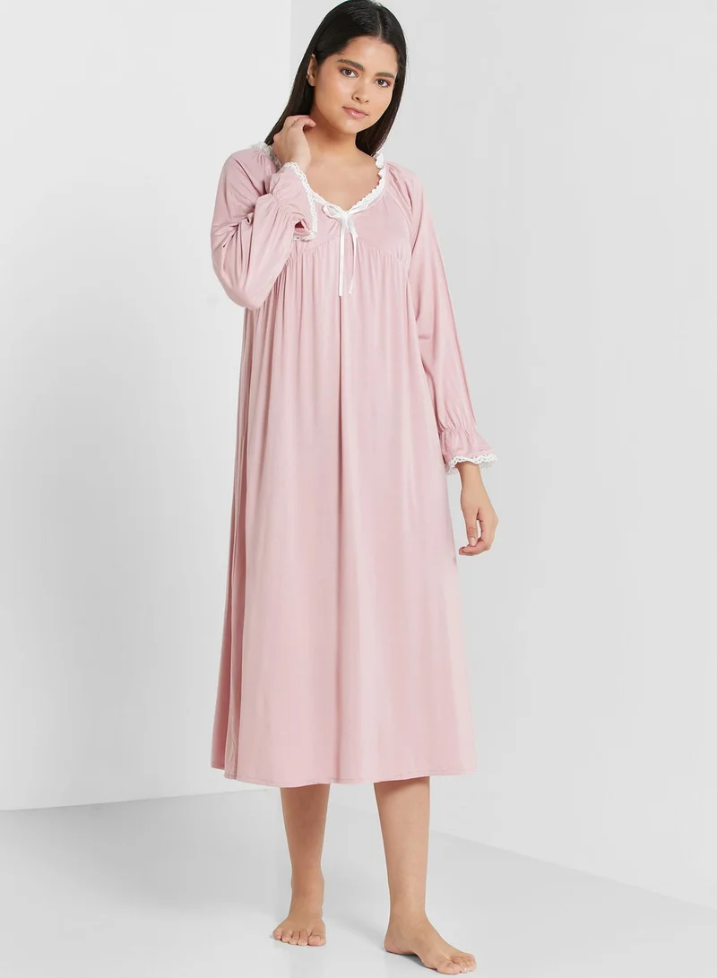 ELLA Lace Trim Nightdress