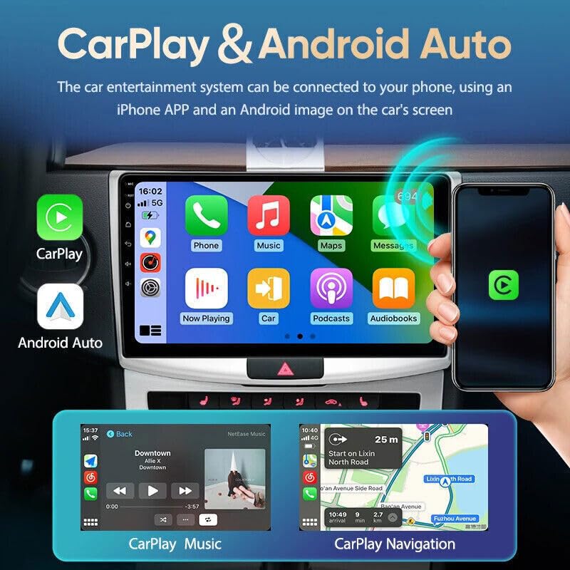 Hiolpen Wireless CarPlay Android Auto Stereo for Hyundai Sonata 2015-2017 | 9" Android 13 Double Din Head Unit with GPS, Bluetooth, Backup Camera, 2+32GB - Image 4