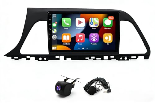 Hiolpen Wireless CarPlay Android Auto Stereo for Hyundai Sonata 2015-2017 | 9" Android 13 Double Din Head Unit with GPS, Bluetooth, Backup Camera, 2+32GB - Image 1