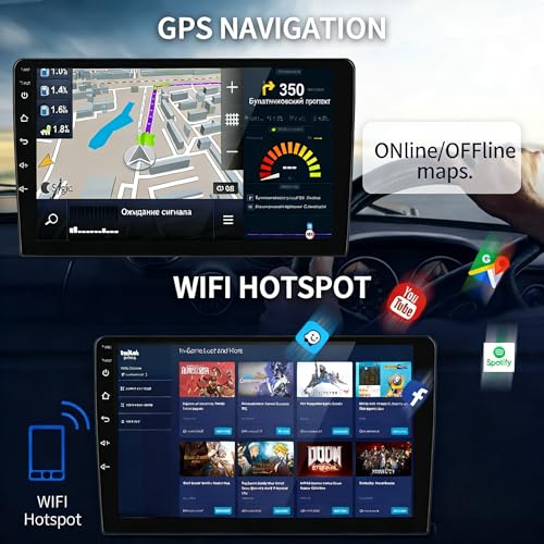 Hiolpen Wireless CarPlay Android Auto Stereo for Hyundai Sonata 2015-2017 | 9" Android 13 Double Din Head Unit with GPS, Bluetooth, Backup Camera, 2+32GB - Image 5