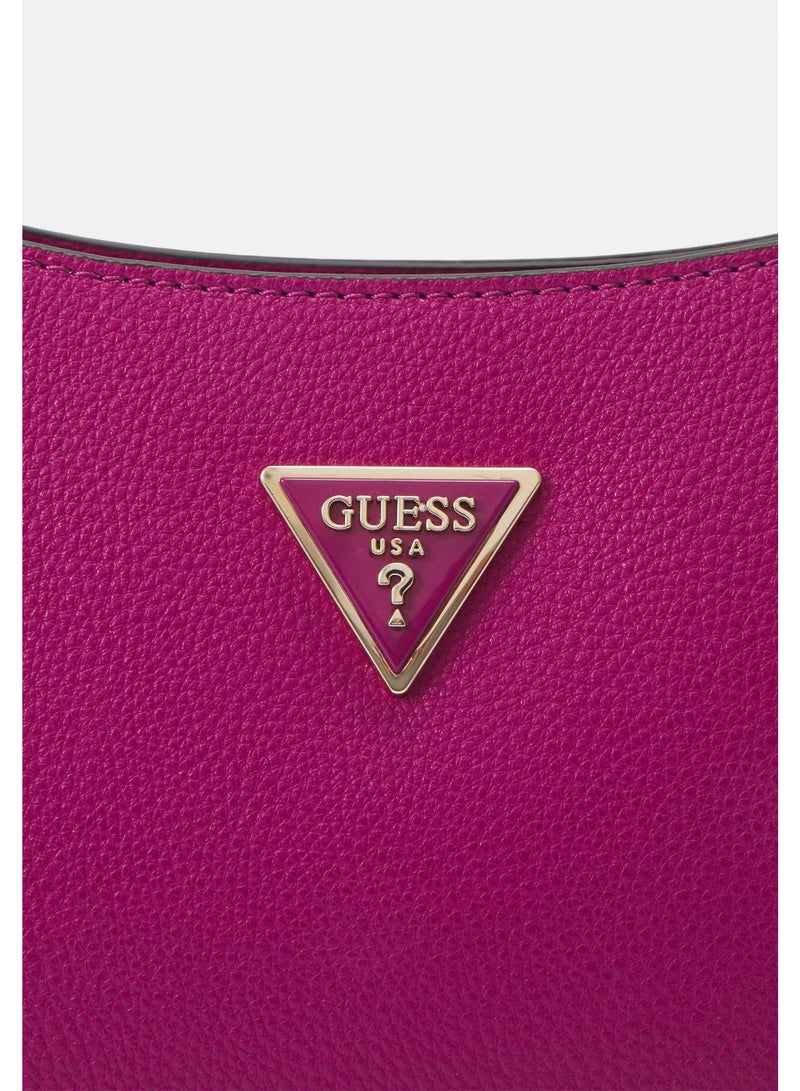جس حقيبة GUESS Meridian Mini Top Zip – لمسة أنيقة بلون البويزن بيري الجريء - Image 3