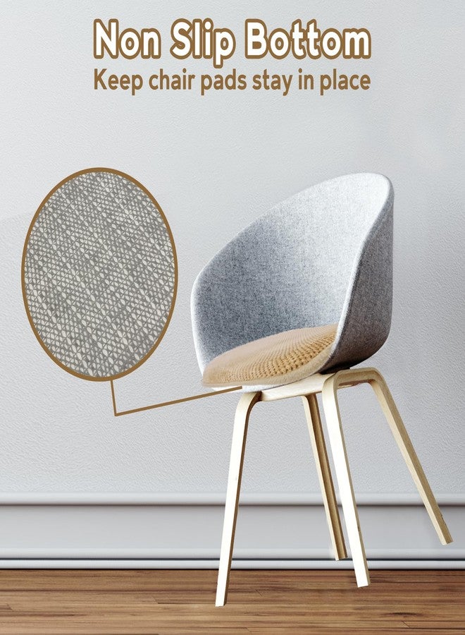 PAGGED Khaki Kitchen Dining Chairs Cushions Set of 4 Non Slip Foam Patio Seat Cushions Washable Soft Thick Pads Large Wooden Metal Chair Cushions,17" x 15" - Image 5