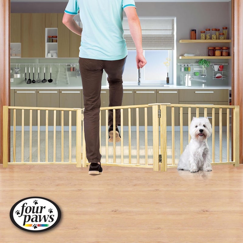 Four Paws Expandable Dog Gate Wood Gate for Dogs 3Panel 2468 W x 17 H - Image 5