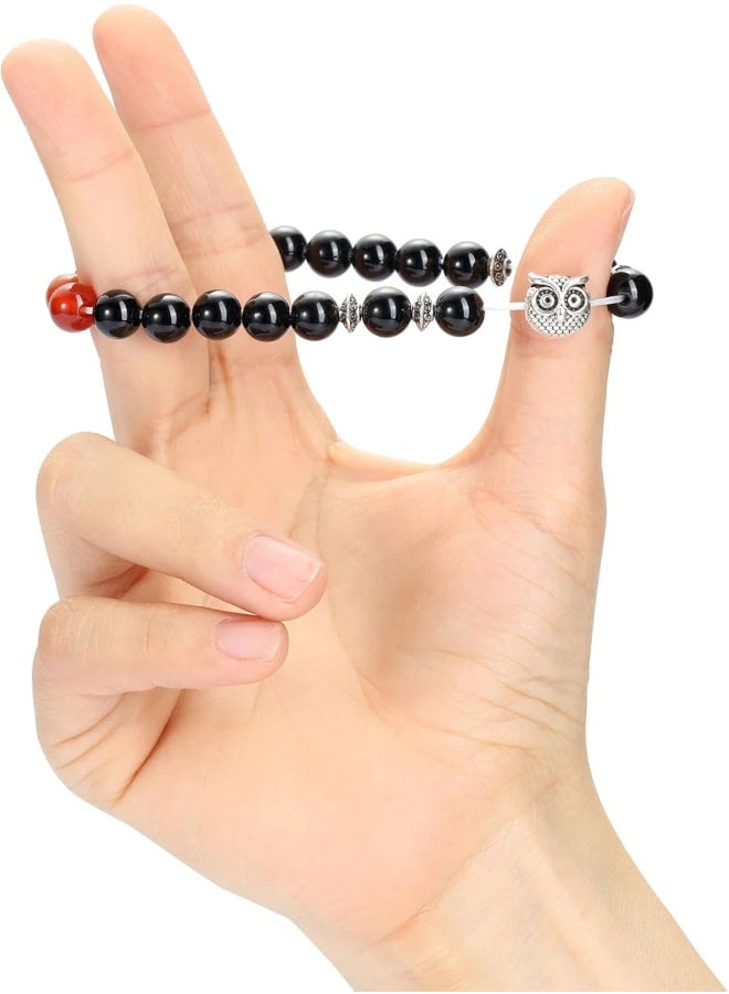 Top Plaza 7 Chakra Stone Bead Bracelet Reiki Healing Yoga Meditation Anxiety Stretch Bracelets Owl Gifts for Women Men, 7 inches, Stone, not-known  - Image 4