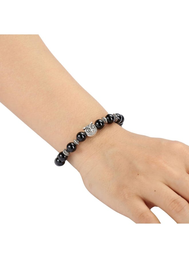 Top Plaza 7 Chakra Stone Bead Bracelet Reiki Healing Yoga Meditation Anxiety Stretch Bracelets Owl Gifts for Women Men, 7 inches, Stone, not-known  - Image 5
