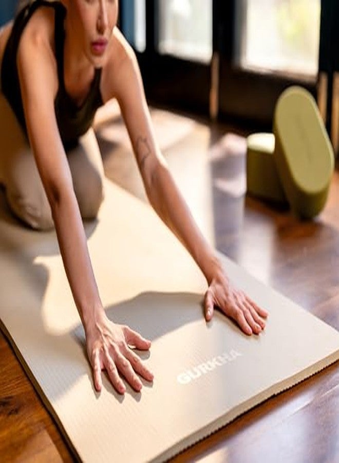 Gurkha 13mm GURKHA NBR Ultra-Cushioned Yoga Mat with Carry Strap for Men & Women | Category-Leading Comfort, Non-Slip Mat for Yoga, Pilates, HIIT & Floor Workouts | Joint-First Comfort Fitness Mat - Raw Earth | 6ft X 2ft - Image 5