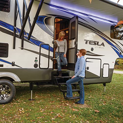 Lippert Components Lippert Motorhome Entry Screen Door Bubble Slider Panel with Frosted Finish, Durable Plastic, Easy Installation, No Assembly Required - 234101, White - Image 5