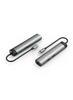 blupebble C6 Hub Aluminum 6 in 1 Multimedia Hub -4K HDMI, Gigabit Ethernet, USB C 3.1, USB-C, 2 USB-A 3.1  - Image 2