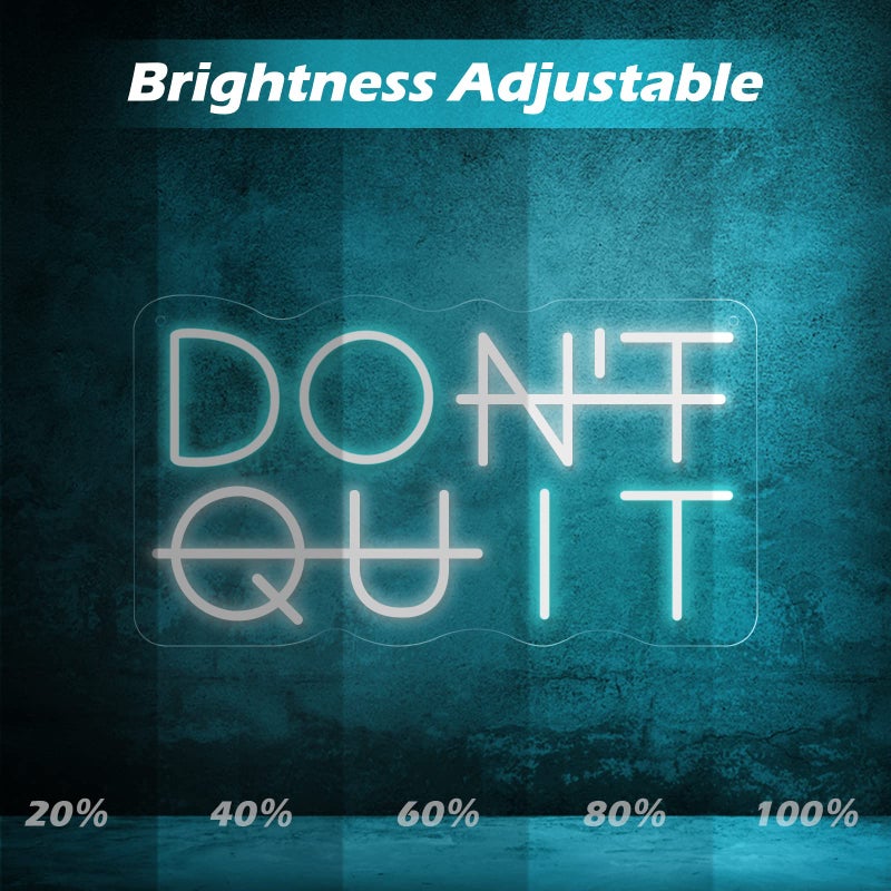 YIKBIK Don't Quit LED Neon Sign for Wall Decor, DO IT Neon Lights Party Decorations, USB Powered Switch LED Neon Lights Adjustable for Office, Gym, Man Cave, Gamer Room Decor - Image 3