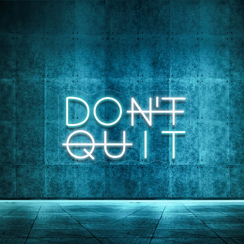 YIKBIK Don't Quit LED Neon Sign for Wall Decor, DO IT Neon Lights Party Decorations, USB Powered Switch LED Neon Lights Adjustable for Office, Gym, Man Cave, Gamer Room Decor - Image 1