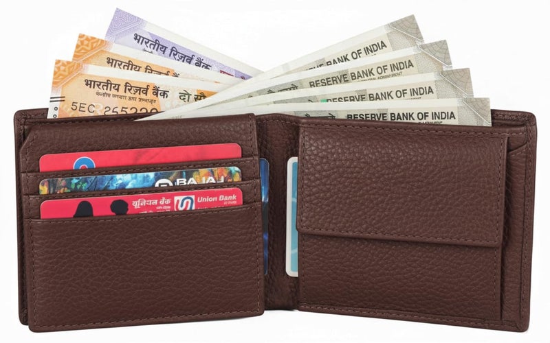 NAPA HIDE Leather Wallet for Men (Brown) - Image 4