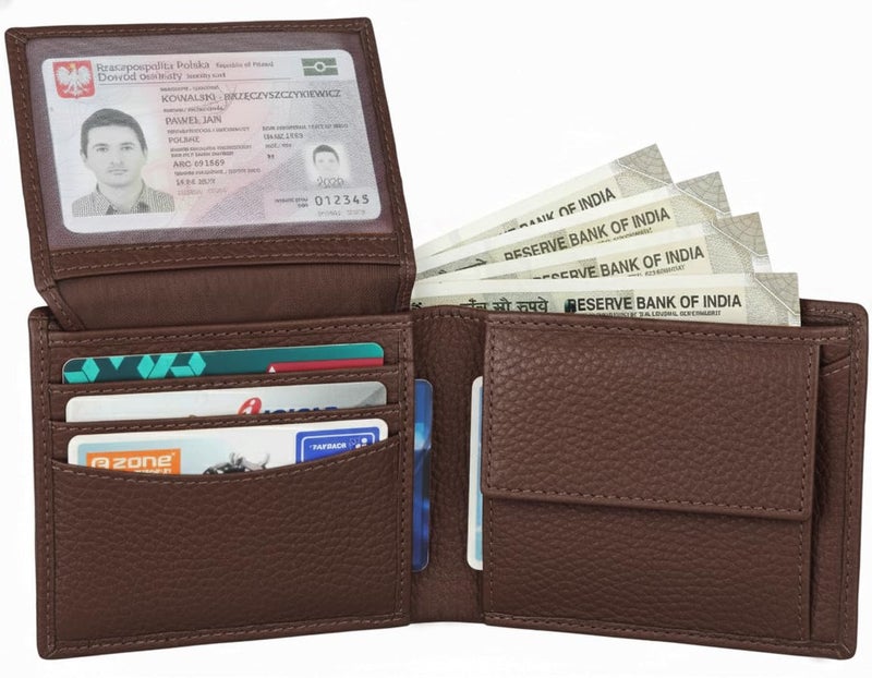 NAPA HIDE Leather Wallet for Men (Brown) - Image 3