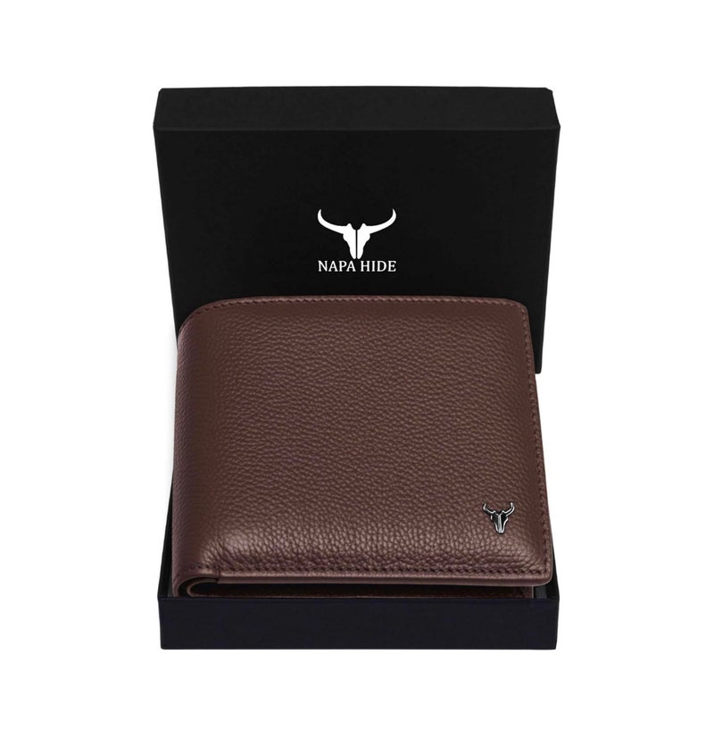 NAPA HIDE Leather Wallet for Men (Brown) - Image 1